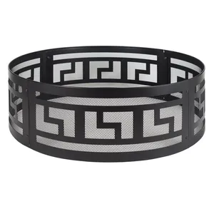 Foyer en fer forgé robuste intérieur extérieur forme ronde support en métal aspect cuivre foyer en fonte en acier corten en vrac - Product Image 4