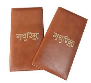 Classeur de menu en cuir/cuir PU durable en bois de canne de taille A4 pour restaurant hôtel bar stockage certifié ISO - Product Image 5