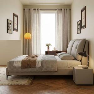<span class=keywords><strong>Lit</strong></span> double à profil bas en cuir givré, structure KD, <span class=keywords><strong>avec</strong></span> tiroirs – Meilleure vente - Product Image 4