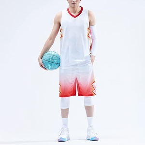 Custom High Quality Men's Sports Breathable Basketball Uniform Sets New Design <b>Mesh</b> <b>Shirts</b> and Shorts with Sublimation - Product Image 3