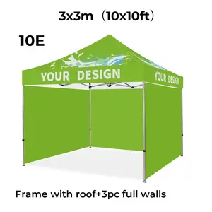 Show Tent Aluminum Frame Folding Waterproof Gazebo Pop Up Canopy Tent For Printed 10x10 10x20 Outdoor Event Party Trade Show Custom Logo