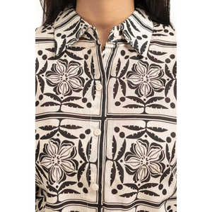 Blusa Informal de Popelina con Estampado Floral WM-COD-SS25-363T Corte Regular para Primavera/Verano - Product Image 5