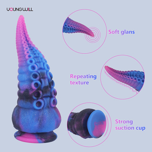 Young Will Unisex Giant Monster Liquid Silicone Anal Plugs Mixed Color Octopus Shaped Harem Expanders Dildos Soft for Adult Use - Product Image 3