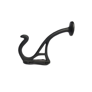 2 Cats Tail <b>Hooks</b> <b>Black</b> Cast Iron Wall <b>Hooks</b> Mounted Coat <b>Hook</b> for Home Farmhouse Coats Bags Hats Towels Use - Product Image 3