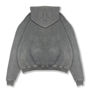 Sudadera con capucha lavada con ácido de algodón 100% de alta calidad, ropa de calle de peso pesado, Sudadera con capucha lavada con piedra - Product Image 2