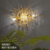 Lampu Dinding Dekoratif Mewah untuk Kamar Hotel, Vila, Kamar Tidur, Samping Tempat Tidur, Tangga, Lampu Dinding Kristal G9 Model Strip Panjang untuk Interior