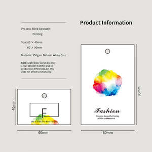 Étiquettes de vêtements en papier personnalisées OEM 2026 avec logo et nom, étiquettes suspendues en gros avec cordon pour la vente en vrac - Product Image 2