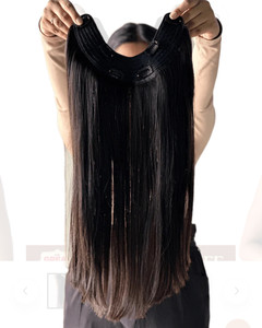 Volumisateur de cheveux à clipser en forme de U - Cheveux Remy indiens - 24 pouces 120 grammes à trame unique - Product Image 1