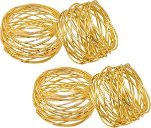 Royal Artisans or perle porte-serviette anneau Style minimaliste treillis métallique en fer pour les mariages décorations de Table métal Durable - Product Image 2