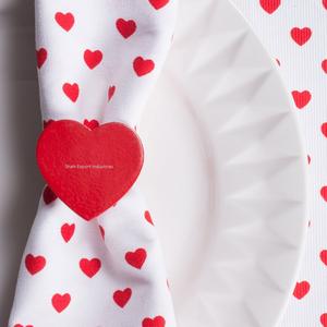 Servilletero de lujo en forma de corazón, servilleteros de Metal con acabado rojo, decoración especial para mesa de cena para fiesta de boda - Product Image 1