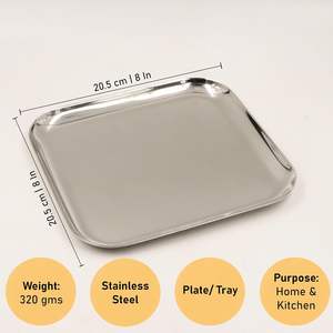 Hotel <b>stainless</b> <b>steel</b> serving <b>tray</b> Restaurant <b>stainless</b> <b>steel</b> <b>tray</b> Kitchen <b>stainless</b> <b>steel</b> <b>tray</b> Heavy duty Flat <b>tray</b> - Product Image 6
