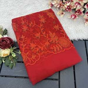 M Creation's Unique Trending Saree Embroidered Work Organza Heavy Work Blouse New Sequence Design for <b>Indian</b> Pakistani Weddings - Product Image 6