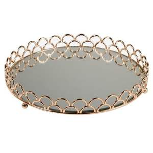 Plateau de service en aluminium vintage personnalisé avec poignées en métal et couleur bleue Plats et assiettes au design unique pour une utilisation régulière - Product Image 6