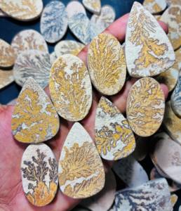 AAA Grade Psilomelance Dendrite Cabochon Natural Crystal Loose Gemstones for <b>Chakra</b> Home Decor <b>Jewelry</b> Making Crystal Healing - Product Image 1