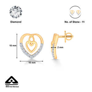 Pendientes de Aro con Perlas y Corazón en Oro Amarillo de 14k para Mujer - Product Image 5