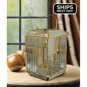 Bougeoir votif en cristal de décoration intérieure en forme cylindrique argentée, parfait pour Noël et l'affichage de table de fête - Product Image 3