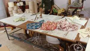 Pantallas de lámpara con estampado de tela para pantalla de pie europea, soporte italiano, cubiertas de lámpara de pie, pantallas para sala de estar - Product Image 5