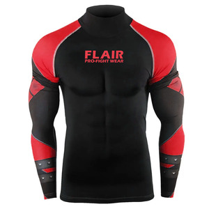 เสื้อรัดกล้ามเนื้อ MMA แบบสั่งทำพิเศษสำหรับ BJJ ป้องกันรังสียูวี แห้งเร็ว แขนยาว - Product Image 3