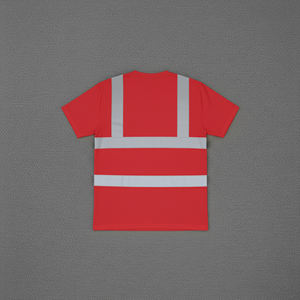 Hi-vis Polyester ANSI Class 2 Waterproof LED Flash Customized Logo Men's Safety Shirt with <b>Reflective</b> <b>Tape</b> for Construction - Product Image 2