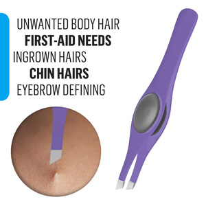 แหนบต่อขนตาแบบด้ามจับ90องศาทำจากสเตนเลสพร้อมปลายแหลมไฟเบอร์บรรจุกล่องส่วนตัว - Product Image 3