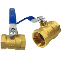 Vanne à boisseau sphérique en laiton DN65 BSP à filetage femelle, manuelle, pour eau, OEM, pression 16 kg, personnalisable pour applications CVC, incendie et chimiques