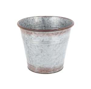 Jardinière galvanisée finie personnalisée en antique pour la maison, le jardin et la décoration Jardinière de sol en métal galvanisé avec poignée - Product Image 4
