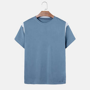 Venta al por mayor de camisetas, ropa de hombre, ropa de verano, conjunto suelto de manga corta y camiseta, pantalones cortos, Conjunto de camiseta de algodón transpirable de dos piezas - Product Image 3