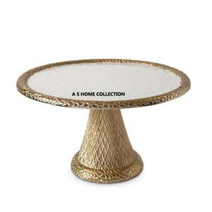 Aluminum Nickel Plated High Quality Round <b>Cake</b> <b>Stand</b> with Stem Premium Quality Hot <b>Sale</b> Shiny Polish Modern <b>Cake</b> <b>Stand</b> - Product Image 2