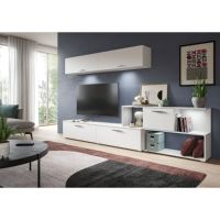 Chepo Europe - Estantes y Muebles de Almacenamiento Modernos de Imitación de Tablero de Aglomerado Blanco, Diseño Alemán X43A9W01