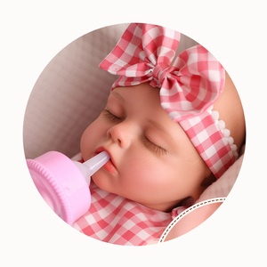 Muñeca Bebé Reborn Babeside Lucy <span class=keywords><strong>de</strong></span> 16 y 12 Pulgadas, <span class=keywords><strong>de</strong></span> <span class=keywords><strong>Silicona</strong></span> Completa, Realista, Hecha a Mano, que Orina Después <span class=keywords><strong>de</strong></span> Beber Agua y Duerme - Product Image 2