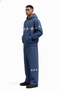 Nouvel ensemble de survêtement unisexe à capuche imprimé pour l'hiver, 100 % coton, haute qualité, léger, respirant et confortable - Product Image 6