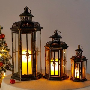 Linternas de velas decorativas Linternas colgantes de Estilo Vintage Linternas de metal para eventos en interiores y exteriores Fiestas y bodas - Product Image 2