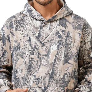 Sweat à capuche personnalisé à imprimé jungle, streetwear, sweat-shirt graphique surdimensionné, mode décontractée, haut à capuche avec motif de feuilles sur toute la surface - Product Image 3