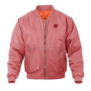 New Design Stand Collar Canvas Bomber <b>Jacket</b> for <b>Men</b> Winter <b>Long</b> Sleeve Full Zipper with Front Logo Eco-Friendly Lightweight - Product Image 1