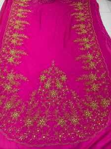 Conjunto de Novia Somalí de Lujo Ligero para Primavera/Verano, 3 Piezas, Tela Dirac de Poliéster de Primera Calidad, Diseño Sólido, Mangas Largas con Encaje - Product Image 2