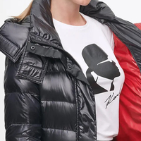 Manteau d'Hiver Matelassé pour Femme, Doudoune Chaude Longue à Capuche Rembourrée Bulle, Veste Décontractée
