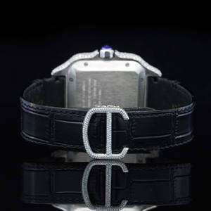 นาฬิกามอยส์ซาไนท์เข็มขัดหนังสุดสวยสำหรับผู้ชายเคลื่อนไหวเคลื่อนไหวแบบสวิสโชว์หลังสุดหรูผู้ผลิตและซัพพลายเออร์ - Product Image 2