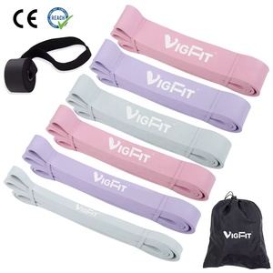 VIGFIT Set di Fasce Elastiche Rosa <span class=keywords><strong>per</strong></span> Calisthenics e <span class=keywords><strong>Pilates</strong></span>, Bande di Resistenza in Lattice <span class=keywords><strong>per</strong></span> Esercizi con Logo Personalizzato - Product Image 1