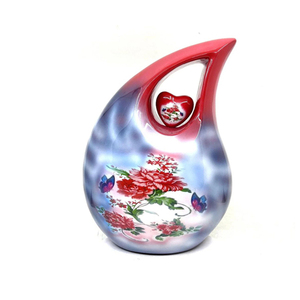 Logo personnalisé possible pour les fournitures funéraires urnes de crémation en forme de larme en aluminium urnes de crémation en forme de cendres pour commandes en gros - Product Image 1