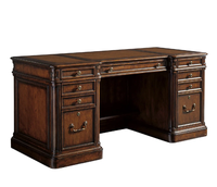 Bureau d'écriture/ordinateur traditionnel en bois pour la maison avec des tiroirs durables pour une solution de rangement pratique