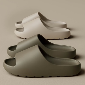 Unisex Lightweight Home <strong>Shower</strong> <strong>Slides</strong> Minimalist Solid Color Soft Sole Beach <strong>Slides</strong> for Summer Breathable and Anti-Slip - Product Image 1