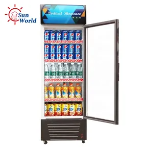 펩시 음료 상업용 단일 도어 수직 유리문 냉장고 코카디스플레이 콜라 음료 냉동고 냉장고