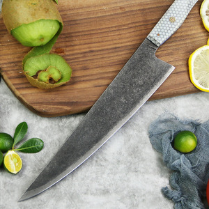 Venta al por mayor pedidos a granel personalizados OEM ODM servicio Venta caliente cuchillo de chef de acero con mango de malla de aluminio de resina cuchillo de cocina - Product Image 3