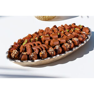 Plateau de service à chocolat rond au design élégant Plateau à chocolat en métal plaqué or de meilleure qualité pour les occasions spéciales et tous les événements - Product Image 5