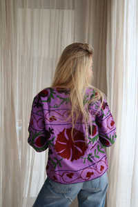 Chaqueta Bomber de Invierno Atractiva, Bordada a Mano, de Punto Suzani, para Mujer, Primavera, Algodón Ecológico, Estilo Bohemio Gitano, Crewel - Product Image 3