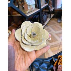 Handmade Djoen Leather Floral <b>Brooch</b> Collection Genuine Leather Flower Pins for Bags, Hats, Scarves, and Outfit Accessories - Product Image 3