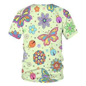 Camisetas de verano de manga corta para mujer 100% algodón cuello redondo diseño Unisex de moda con decoración de botones al por mayor - Product Image 2