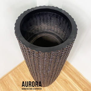 Macetas Decorativas Modernas de Fibra de Vidrio con Orificio de Drenaje, Ecológicas, para Interiores, Hogar y Jardín, Tamaño Grande, Fábrica Vietnamita - Product Image 5