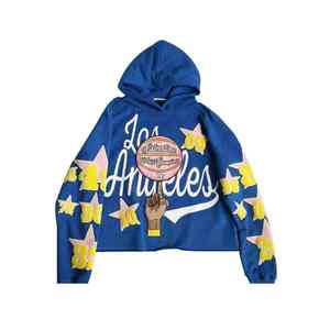 Pull à capuche pour hommes à manches longues 100% coton polaire tissu confortable Style décontracté OEM ODM Logo personnalisé approvisionnement - Product Image 1