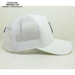 Chapeau de camionneur à logo brodé 6 panneaux casquettes structurées Gorras 6 panneaux bandes intérieures imprimées à bord incurvé fermeture à pression réglable - Product Image 5